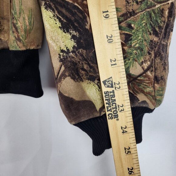Vintage Carhartt Camoflauge Jacket Coat Men's Medium Realtree Hooded Hunting - Picture 7 of 10